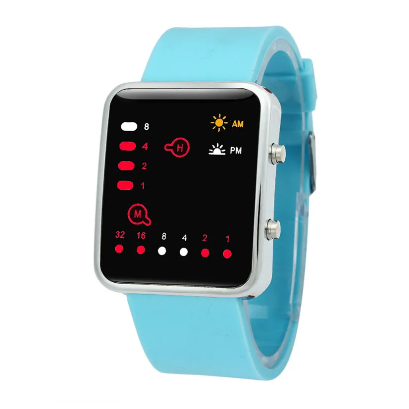 Perfect Gift Women Mens Digital Red LED Sports Watch Binary Wristwatch SiliconeLevert Dropship Jan3-17
Perfect Gift Women Mens Digital Red LED Sports Watch Binary Wristwatch SiliconeLevert Dropship Jan3-17