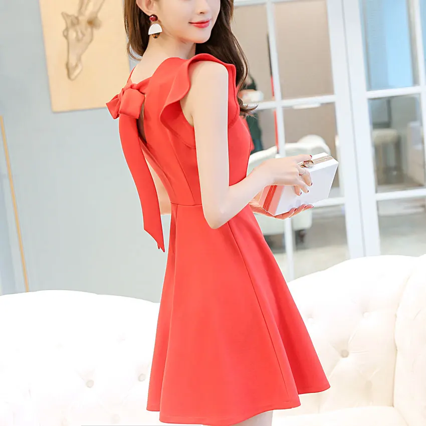 Summer Sleeveless Big Bow Women Dress 2018 Ruffles O-neck Mini Dress Vintage Elegant Fashion A-line Party Dresses Vestidos
Summer Sleeveless Big Bow Women Dress 2018 Ruffles O-neck Mini Dress Vintage Elegant Fashion A-line Party Dresses Vestidos