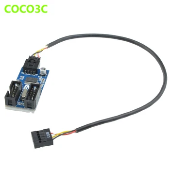 Computer Motherboard 9Pin USB header to Dual 9pin Female Extension Cable 1 to 2 9-pin Port multiplier Card
Computer Motherboard 9Pin USB header to Dual 9pin Female Extension Cable 1 to 2 9-pin Port multiplier Card