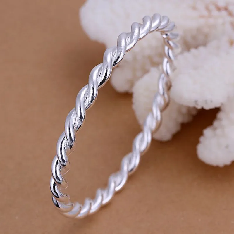 silver fashion jewelry 925 jewelry silver plated bangle bracelet Twisted Round Ring Bangle /AMPKUFMC ALJCPLTN
silver fashion jewelry 925 jewelry silver plated bangle bracelet Twisted Round Ring Bangle /AMPKUFMC ALJCPLTN