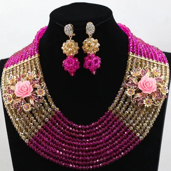Rose and Yellow African Beads Jewelry Sets beaded Bridal Handmake Wedding Party Costume Jewelry Set Layered Weaving hx336
Rose and Yellow African Beads Jewelry Sets beaded Bridal Handmake Wedding Party Costume Jewelry Set Layered Weaving hx336
