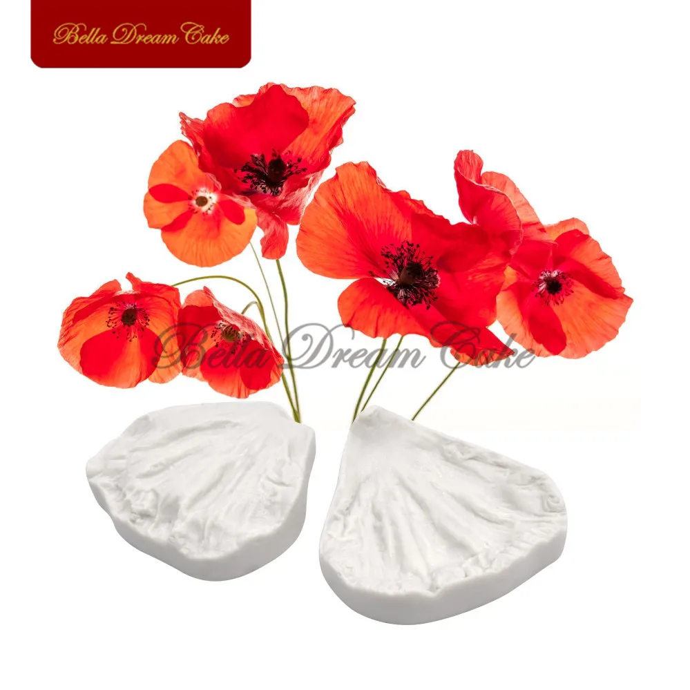 Poppy Flower Petal Veiner Silicone Mold Fondant Sugarcraft Mould Set Cake Decorating Tool DIY Soap GumPaste Mold Bakeware
Poppy Flower Petal Veiner Silicone Mold Fondant Sugarcraft Mould Set Cake Decorating Tool DIY Soap GumPaste Mold Bakeware
