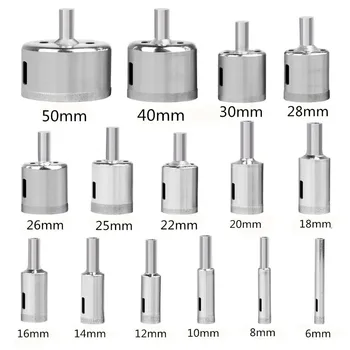 Diamond Hole saw Drill Bit Tool 6-50mm Ceramic Porcelain Glass Marble 6/8/10/12/14/16/18/20/22/25/26/28/30/40/50mm Hole Saw 
Diamond Hole saw Drill Bit Tool 6-50mm Ceramic Porcelain Glass Marble 6/8/10/12/14/16/18/20/22/25/26/28/30/40/50mm Hole Saw