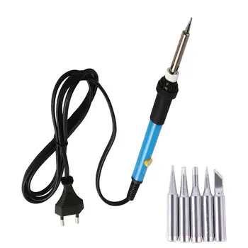 60W 220V Electric Soldering Iron Kit with 5 Tips Power Switch Adjustable Temperature Welding Tool EU Plug for Electronics Work
60W 220V Electric Soldering Iron Kit with 5 Tips Power Switch Adjustable Temperature Welding Tool EU Plug for Electronics Work