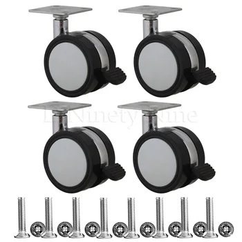 4pcs 60mm 2.5 Inch Plastic Furniture Office Chair Swivel Caster Wheel with Brake & Zinc Alloy Plate for Sofa Shelf Storage Rack
4pcs 60mm 2.5 Inch Plastic Furniture Office Chair Swivel Caster Wheel with Brake & Zinc Alloy Plate for Sofa Shelf Storage Rack