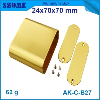 hot selling golden aluminum box (4pcs) electronics aluminium material junction housing 24*70*70mm
hot selling golden aluminum box (4pcs) electronics aluminium material junction housing 24*70*70mm