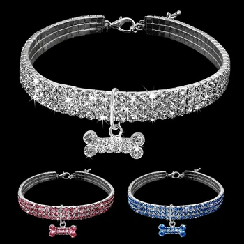Bow Dog Collar Shiny Rhinestone Pet Crystal Puppy Pendant Bone Shape Kitten Puppy Leads Neck Strap Animal Pet Accessories Dog
Bow Dog Collar Shiny Rhinestone Pet Crystal Puppy Pendant Bone Shape Kitten Puppy Leads Neck Strap Animal Pet Accessories Dog