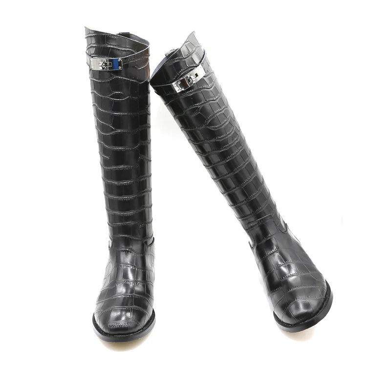 2018 Newest Luxury Design Genuine Leather Booties Designer Knee High Boots Women Fashion Crocodile Boots Brand Flat Boots
2018 Newest Luxury Design Genuine Leather Booties Designer Knee High Boots Women Fashion Crocodile Boots Brand Flat Boots