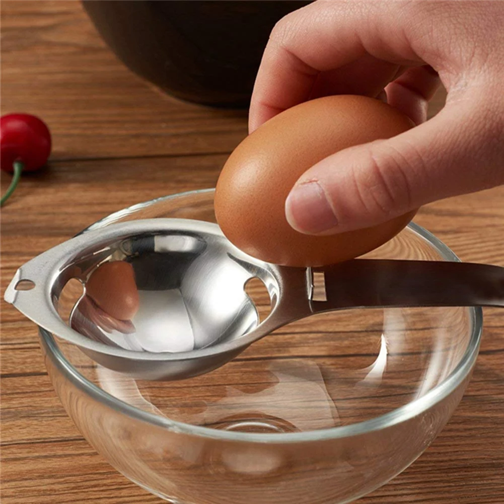 17*7*2.5cm Egg Separator Stainless Steel Egg Yolk White Separator Food Grade Egg Divider Egg White Yolk Filter Kitchen Tools
17*7*2.5cm Egg Separator Stainless Steel Egg Yolk White Separator Food Grade Egg Divider Egg White Yolk Filter Kitchen Tools