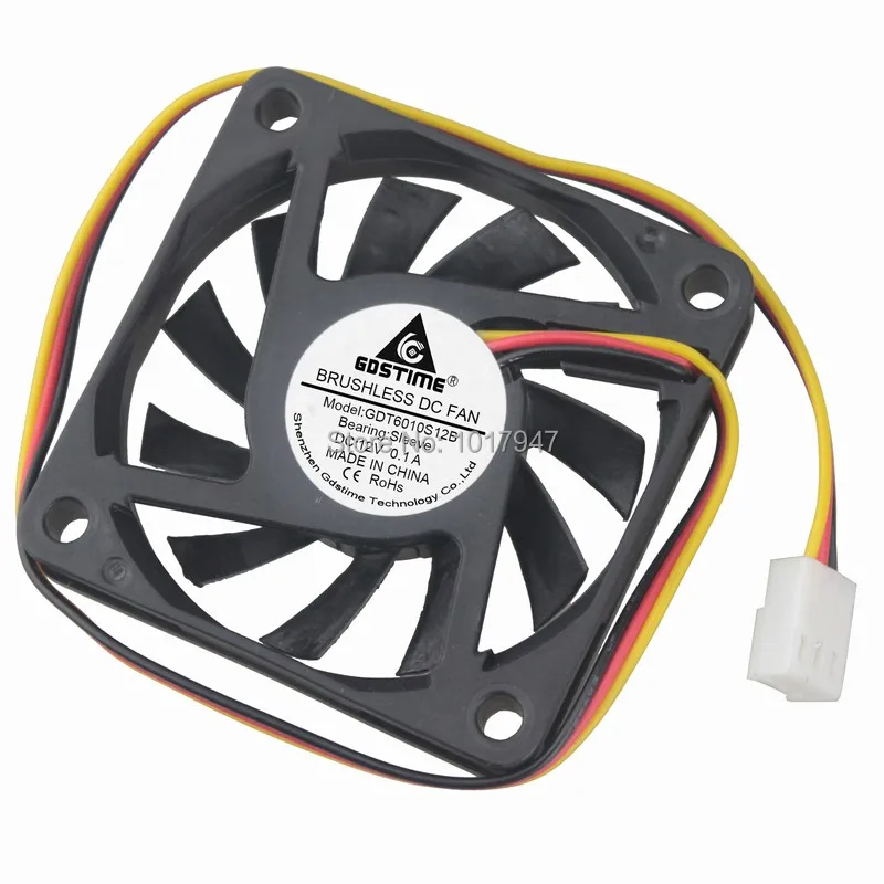 5 Pcs lot Gdstime 3pin 12V 60mm x 10mm 6010 60mm DC Motor Computer Axial Cooler Fan
5 Pcs lot Gdstime 3pin 12V 60mm x 10mm 6010 60mm DC Motor Computer Axial Cooler Fan