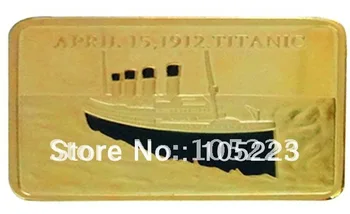 HOT SELL! Free Shipping+Wholesale 20Pcs/Lot 1 OZ .999 Gold-Plated Titanic Bullion Bar, memory of tragedy and white star line.
HOT SELL! Free Shipping+Wholesale 20Pcs/Lot 1 OZ .999 Gold-Plated Titanic Bullion Bar, memory of tragedy and white star line.