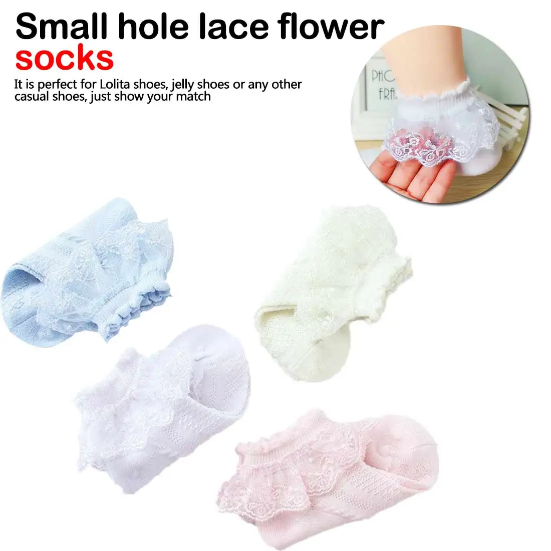Cotton Small lace flower socks hole Baby Girls Eyelet Lace Flower Ankle Short Socks Newborn Infant Toddlers
Cotton Small lace flower socks hole Baby Girls Eyelet Lace Flower Ankle Short Socks Newborn Infant Toddlers