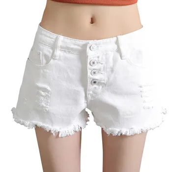 2017 Fashion 4 Buttons High Waist White Shorts Feminino Holes Denim Shorts For Women Loose Size S-XL Jeans Short
2017 Fashion 4 Buttons High Waist White Shorts Feminino Holes Denim Shorts For Women Loose Size S-XL Jeans Short