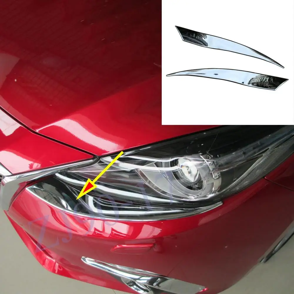 ABS Chrome Head Light Cover Chrome Styling Front Lamp Eyebrow Trim Fit For Mazda 3 M3 2014 2015 2016 Accessories
ABS Chrome Head Light Cover Chrome Styling Front Lamp Eyebrow Trim Fit For Mazda 3 M3 2014 2015 2016 Accessories