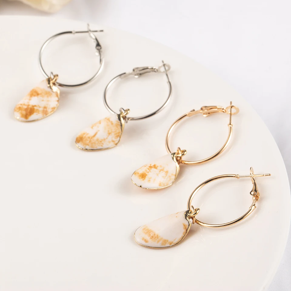 Minimalist Seashell Sea Shell Dangle Drop Earrings for Women Female 2019 Ethnic Boho Engagement Vacation style Jewelry
Minimalist Seashell Sea Shell Dangle Drop Earrings for Women Female 2019 Ethnic Boho Engagement Vacation style Jewelry