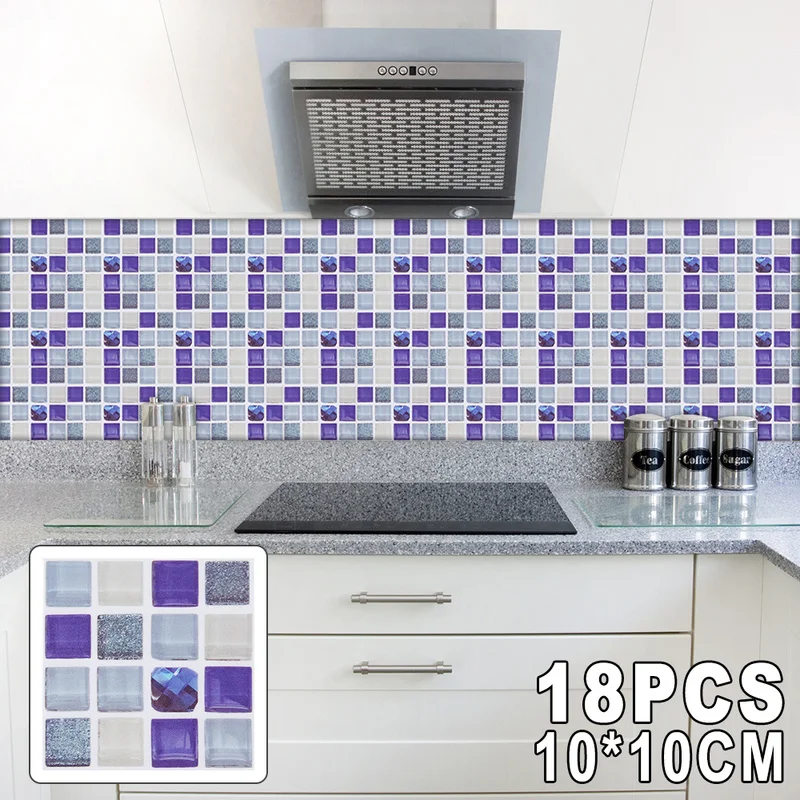 18pcs Modern Wall Stickers 10x10cm Marble Tile Sticker Decal Waterproof Self Adhesive for Bathroom Kitchen Home Decoration
18pcs Modern Wall Stickers 10x10cm Marble Tile Sticker Decal Waterproof Self Adhesive for Bathroom Kitchen Home Decoration