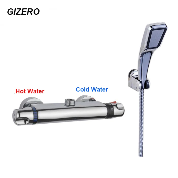 Newly Bathroom thermostatic shower faucet wall mounted temperature control chrome polished Bath hand shower torneira ZR1001
Newly Bathroom thermostatic shower faucet wall mounted temperature control chrome polished Bath hand shower torneira ZR1001