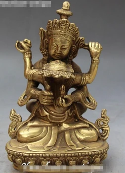 ZSR 1205++++ 7" Tibetan Bronze Seat Vajradhara Vajrabhairava Goddess Happy Buddha Statue
ZSR 1205++++ 7" Tibetan Bronze Seat Vajradhara Vajrabhairava Goddess Happy Buddha Statue