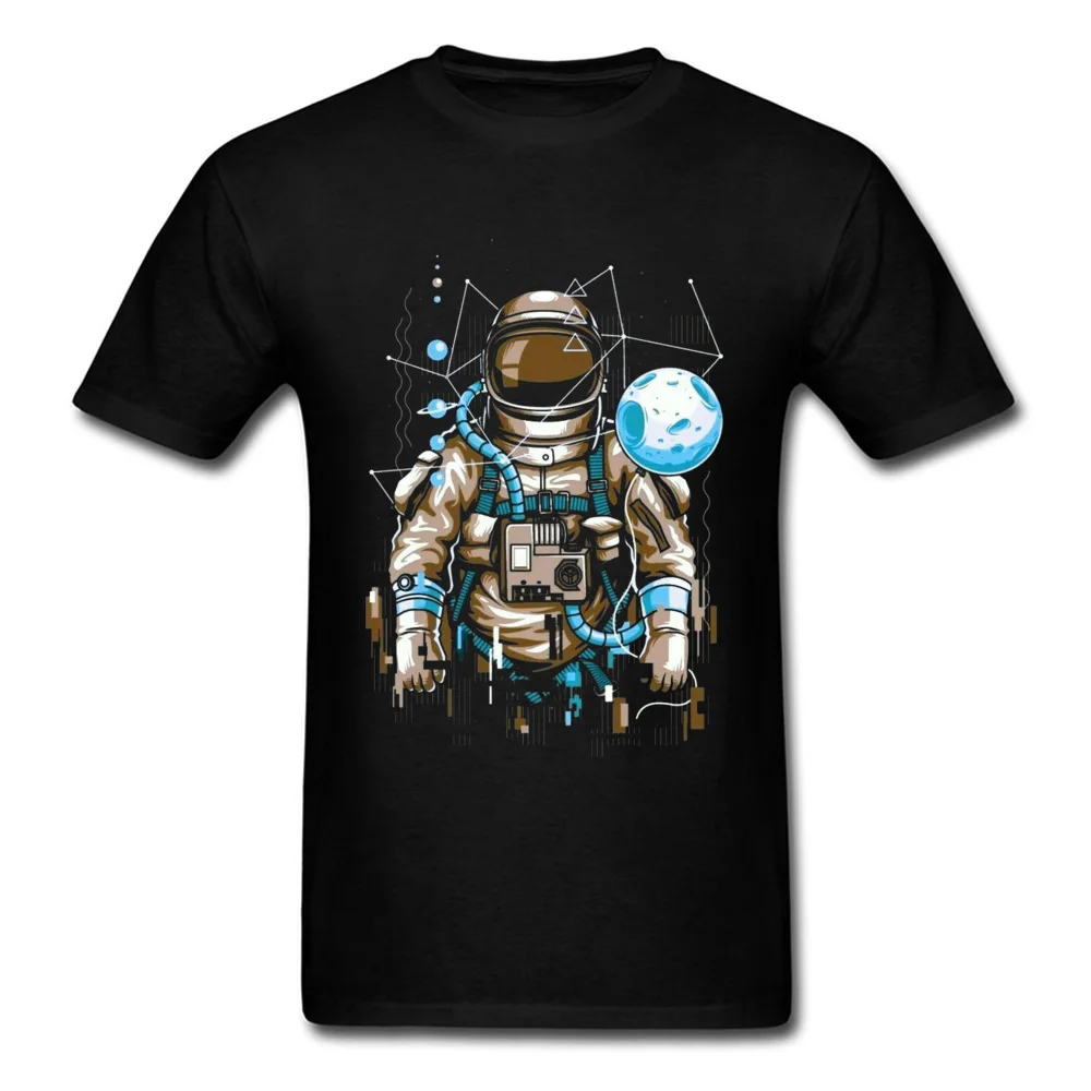 Casual Astronauta-3190617Y Tees for Men Company Father Day O Neck All Cotton Short Sleeve Tshirts Street Tshirts Astronauta-3190617Y black