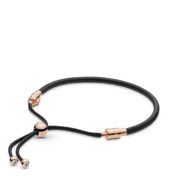 925 Sterling Silver Bracelets Charms Rose Gold Sliding Leather Bracelets For Women Wedding Party Jewelry
925 Sterling Silver Bracelets Charms Rose Gold Sliding Leather Bracelets For Women Wedding Party Jewelry