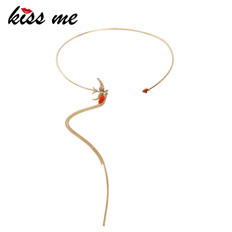 Kiss ME Vintage Gold Color Plating Bird Shiny Crystals Choker Necklace Fashion Jewelry
Kiss ME Vintage Gold Color Plating Bird Shiny Crystals Choker Necklace Fashion Jewelry
