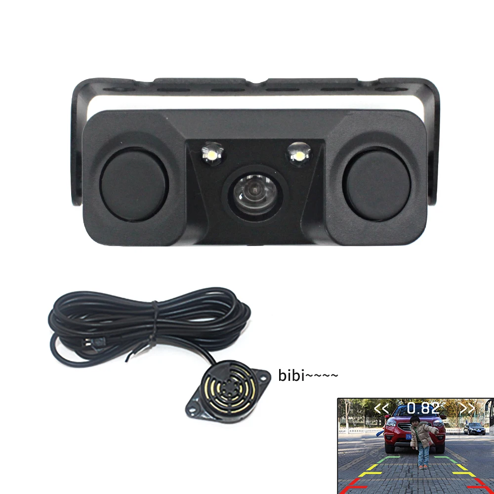 Fonwoon Parking Sensors With Camera Car Rear Camera Night Vision Reverse Image 170 Wide Angle Reversing Radar Detector Buzzer 
Fonwoon Parking Sensors With Camera Car Rear Camera Night Vision Reverse Image 170 Wide Angle Reversing Radar Detector Buzzer