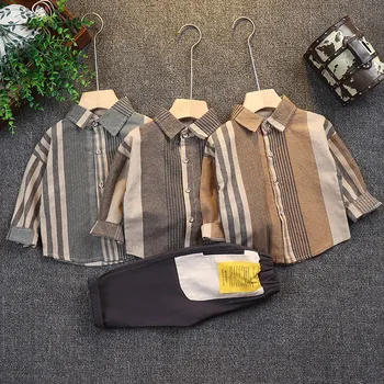 Autumn baby boys clothes Long Sleeve gentleman baby boy grey striped shirt Tops 2Pcs Kids boy newborn Long Pants Clothing Sets
Autumn baby boys clothes Long Sleeve gentleman baby boy grey striped shirt Tops 2Pcs Kids boy newborn Long Pants Clothing Sets