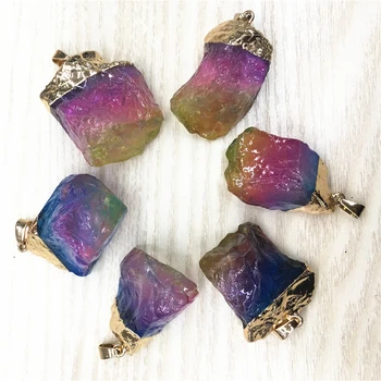 New Fashion Natural Stone Crystal Plating Colorful Charms Pendant&Necklace Gems Stone Pendants for Trendy Jewelry Making 6pcs
New Fashion Natural Stone Crystal Plating Colorful Charms Pendant&Necklace Gems Stone Pendants for Trendy Jewelry Making 6pcs