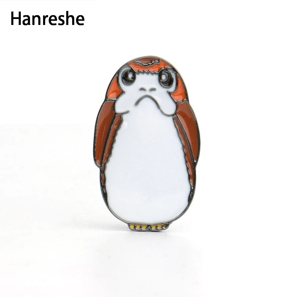 HANRESHE The Last Jedi Cute penguin Star Wars Enamel Pin Porg Brooch Cosplay Movie Fashion accessories Jewelry for Gift
HANRESHE The Last Jedi Cute penguin Star Wars Enamel Pin Porg Brooch Cosplay Movie Fashion accessories Jewelry for Gift