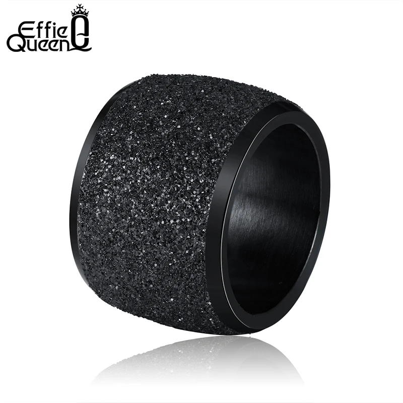 Effie Queen Silver/Rose Gold Color Stainless Steel Rings for Women 16mm Frosting Surface Big Wedding Band Engagement Ring DGTR73
Effie Queen Silver/Rose Gold Color Stainless Steel Rings for Women 16mm Frosting Surface Big Wedding Band Engagement Ring DGTR73