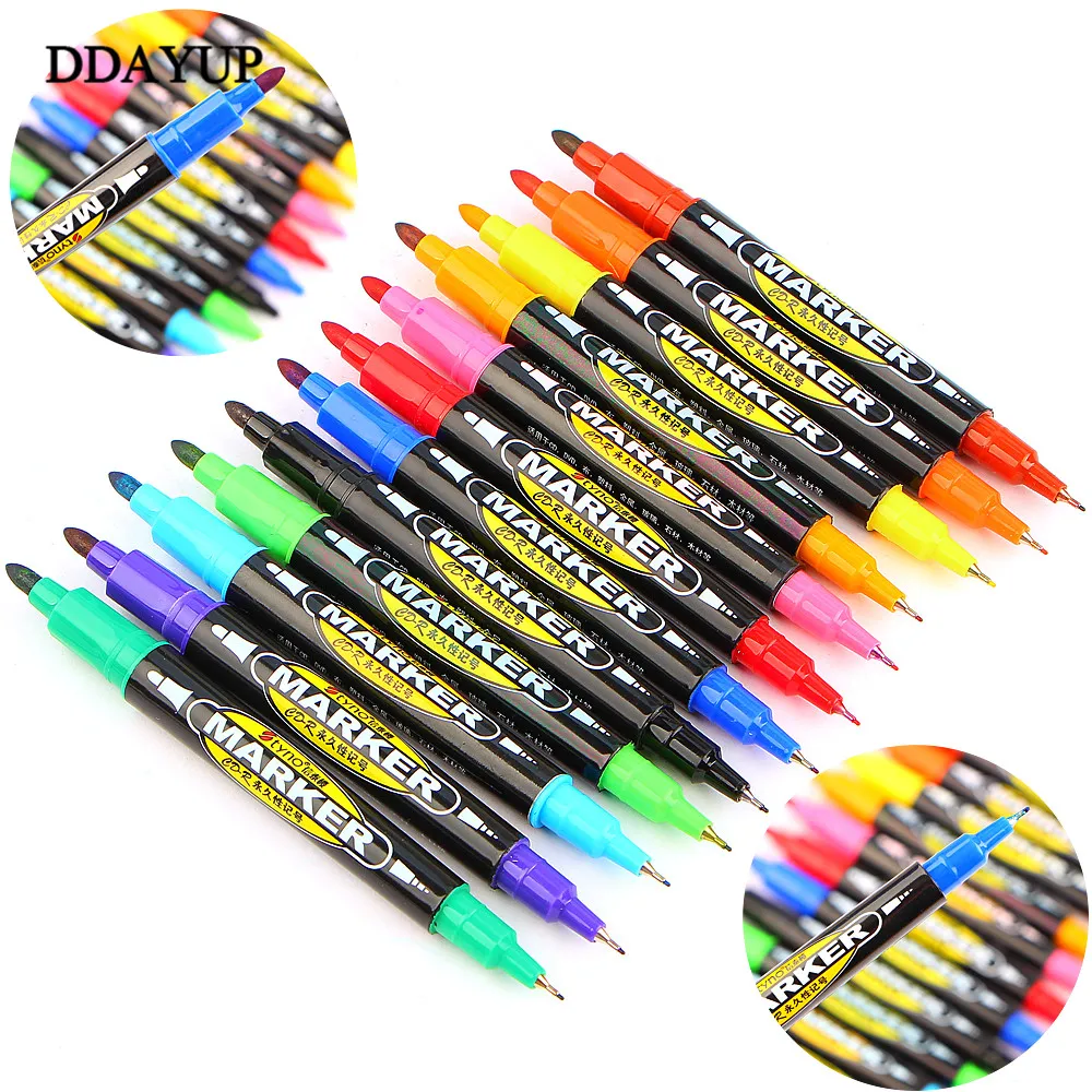 8/12 Color Dual Tip Permanent Oily Art Markers Pen Children Drawing Painting Marker Pen Colorful Waterproof Pen Sign Marker Pen
8/12 Color Dual Tip Permanent Oily Art Markers Pen Children Drawing Painting Marker Pen Colorful Waterproof Pen Sign Marker Pen