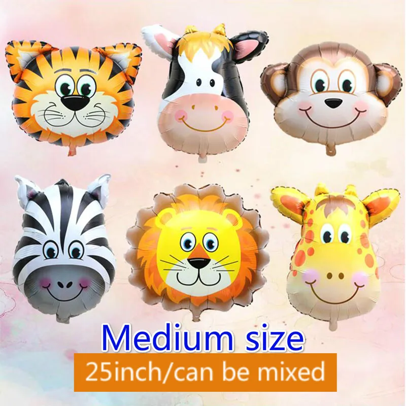 Medium 100pcs/lot hot Animals Head Foil Balloons Lion Monkey Zebra Deer helium Ballons Birthday Party Decorations Safari zoo
Medium 100pcs/lot hot Animals Head Foil Balloons Lion Monkey Zebra Deer helium Ballons Birthday Party Decorations Safari zoo