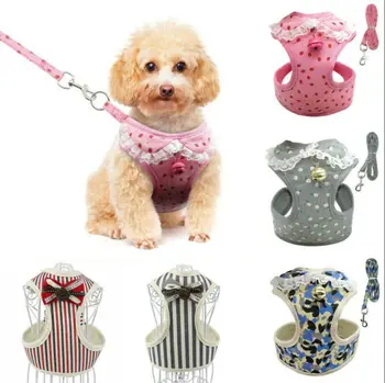 Soft Lace Dog Harness Leash Set Soft Striped Mesh Pet Puppy Vest Lead For Small Medium Dog
Soft Lace Dog Harness Leash Set Soft Striped Mesh Pet Puppy Vest Lead For Small Medium Dog