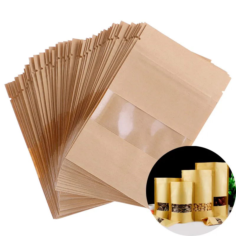 50pcs/lot Stand up zip lock kraft Gift paper bag with matte translucent window inside with PE kraft paper pouch
50pcs/lot Stand up zip lock kraft Gift paper bag with matte translucent window inside with PE kraft paper pouch