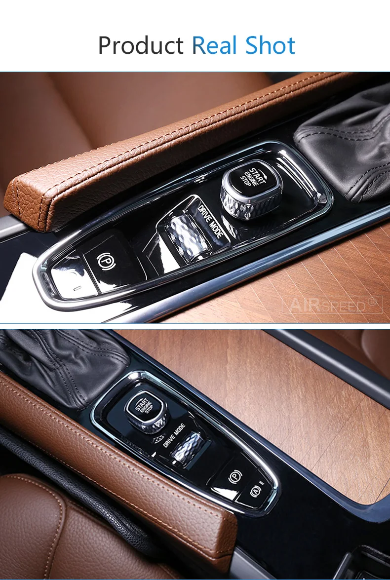 Volvo XC60 XC90 S90 V90CC Accessories Car Interior Stickers Gear Handbrake Button Cover Trim Decoration Car Styling (3)