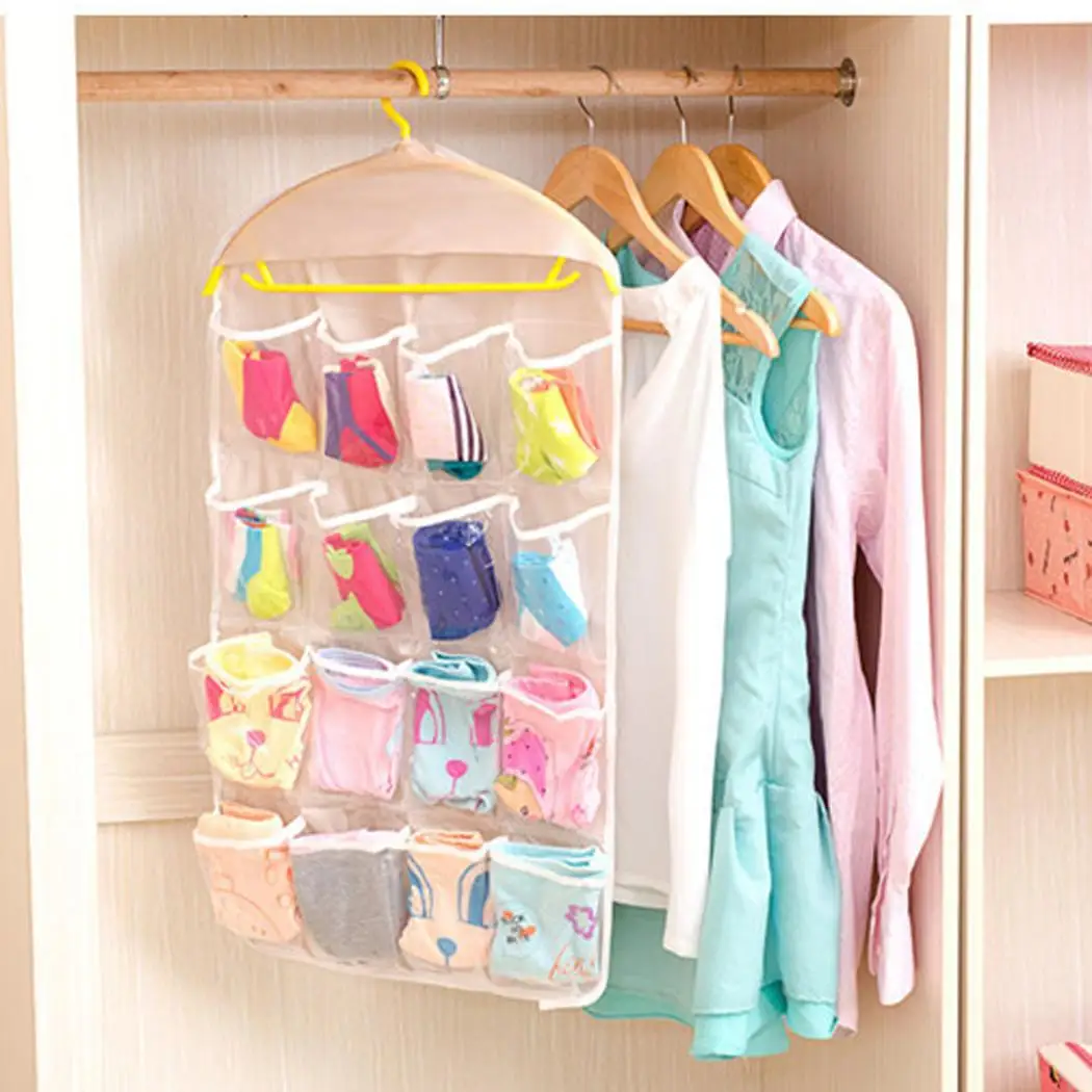 4 Color 16 Grid Clothing Socks Underwear Wall Door Square Hanging Sorting Wardrobe Hanging Storage Hanging Bag For panties, sock
4 Color 16 Grid Clothing Socks Underwear Wall Door Square Hanging Sorting Wardrobe Hanging Storage Hanging Bag For panties, sock