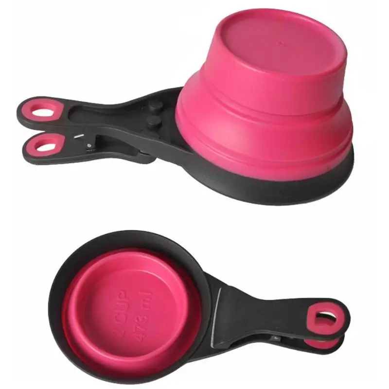 Folded Dog Cat Feeders Bowl Food Scoop Spoon Sealing Clipper Food Storage Collapsible Doggie Snack Cup Pet Cat Dog Supplies Folded Dog Cat Feeders Bowl Food Scoop Spoon Sealing Clipper Food Storage Collapsible Doggie Snack Cup Pet Cat Dog Supplies