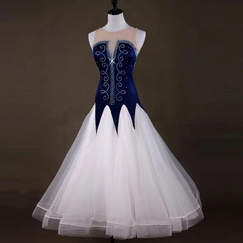 Ballroom Waltz Tango Dance Dress Lady's Elegant White Sleeveless Dance Costume Women Ballroom Competition Dancing Dresses
Ballroom Waltz Tango Dance Dress Lady's Elegant White Sleeveless Dance Costume Women Ballroom Competition Dancing Dresses