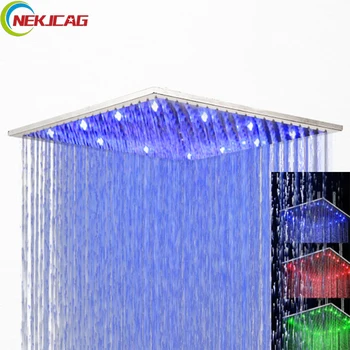 Chrome Polish Finish Brass Shower Head Bathroom LED Shower Head Faucet 8" 10" 12" 16" 20 inch Shower head
Chrome Polish Finish Brass Shower Head Bathroom LED Shower Head Faucet 8" 10" 12" 16" 20 inch Shower head