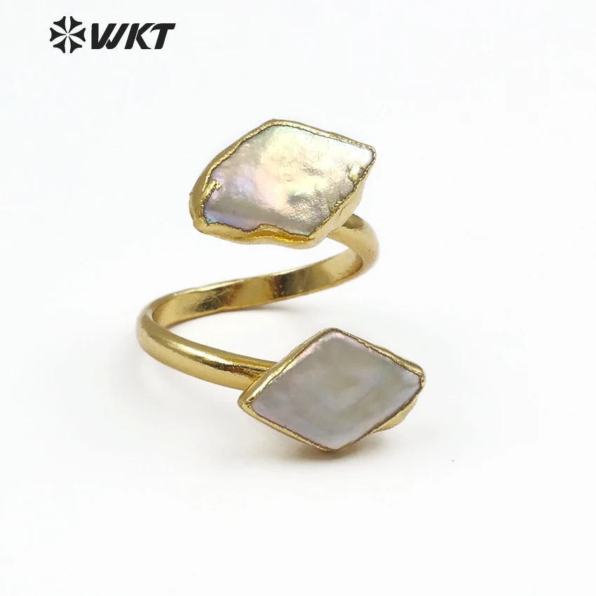 WT-R326 Rhombus Shape Pearl Engagement Ring Double Freshwater Pearl Adjustable Gold Ring Women Bridesmaid Jewelry
WT-R326 Rhombus Shape Pearl Engagement Ring Double Freshwater Pearl Adjustable Gold Ring Women Bridesmaid Jewelry