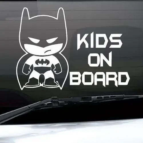 Image BATMAN Baby on Board Car Truck Graphics Decals Vinyl Removable Bumper Sticker free shipping