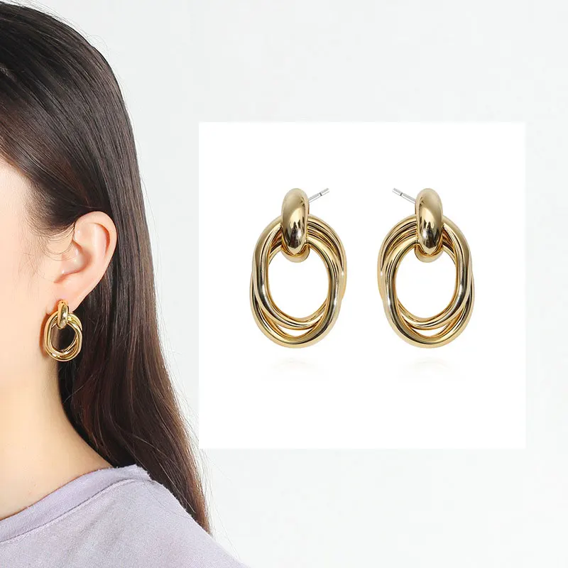Fashion Korean Earrings for Women 2019 Statement Geometric Long Drop Earring Big Indian Jewellery Gold Silver Color Metal Earing
Fashion Korean Earrings for Women 2019 Statement Geometric Long Drop Earring Big Indian Jewellery Gold Silver Color Metal Earing