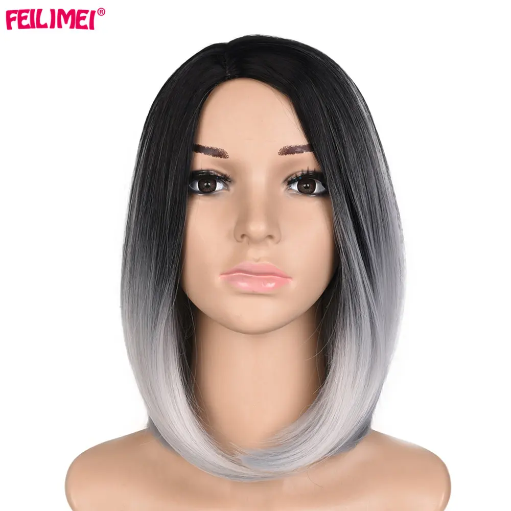 Feilimei Ombre Gray Bob Wig For African American Women Synthetic Heat Resistant Hair Short Straight Cosplay Wigs
Feilimei Ombre Gray Bob Wig For African American Women Synthetic Heat Resistant Hair Short Straight Cosplay Wigs