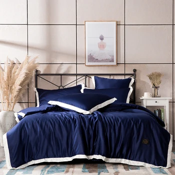 Solid color Bedding Set navy blue grey washed silk king queen size Linens Duvet Covers Pillowcases Brief Bed Covers
Solid color Bedding Set navy blue grey washed silk king queen size Linens Duvet Covers Pillowcases Brief Bed Covers