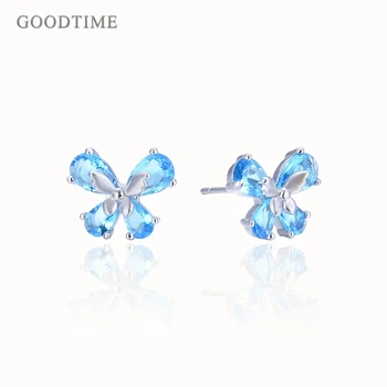 Fashion Butterfly Shape Earring New 925 Sterling Silver Jewelry Blue Stone Women Girl Stud Earrings For Party Office Dress Up
Fashion Butterfly Shape Earring New 925 Sterling Silver Jewelry Blue Stone Women Girl Stud Earrings For Party Office Dress Up