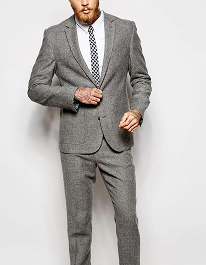 Custom grey men suits winter autumn tweed suits for business smart casual terno classic blazer jacket male costume 2 pieces
Custom grey men suits winter autumn tweed suits for business smart casual terno classic blazer jacket male costume 2 pieces