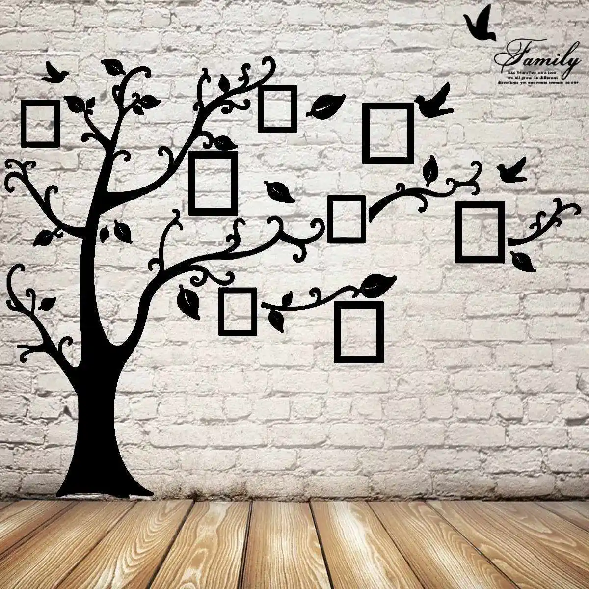 2.5M Removable Memory Tree Picture Frames Wallpaper Photo PVC Wall Stickers Home Decor Bird Room Wall Black Poster Mural
2.5M Removable Memory Tree Picture Frames Wallpaper Photo PVC Wall Stickers Home Decor Bird Room Wall Black Poster Mural