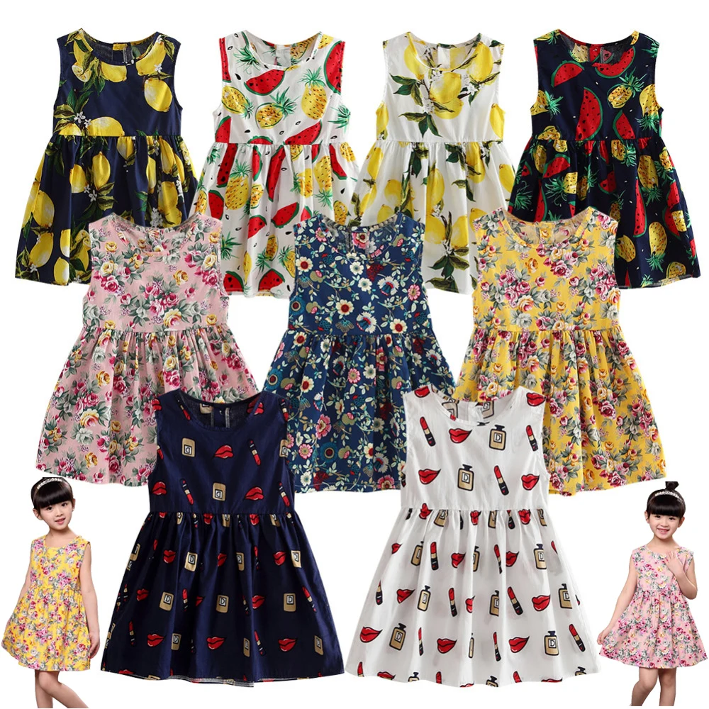 Children Dresses Kids Girl Sleeveless Flower Print Cotton and Linen floral Dress Baby Spring Summer dresses for girls
Children Dresses Kids Girl Sleeveless Flower Print Cotton and Linen floral Dress Baby Spring Summer dresses for girls