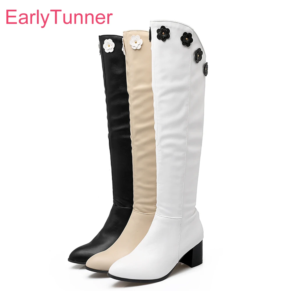 Brand New Beauty Women Riding Knee High Boots Beige Black Comfortable Lady Floral Shoes High Heel EK19 Plus Big size 32 46 10
Brand New Beauty Women Riding Knee High Boots Beige Black Comfortable Lady Floral Shoes High Heel EK19 Plus Big size 32 46 10