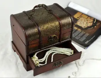 The wind China antique dressing box Wooden Jewelry Box Retro desktop storage box Home Furnishing supplies / Ornaments
The wind China antique dressing box Wooden Jewelry Box Retro desktop storage box Home Furnishing supplies / Ornaments